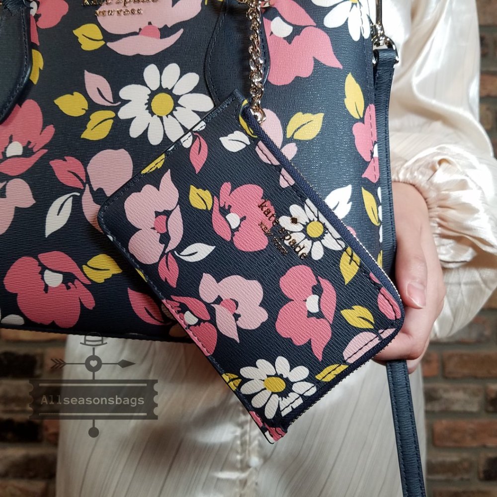 AUTHENTIC Kate Spade Darcy Satchel Road Trip with L-zip Key Chain Card HOLDER - Picture 3 of 10